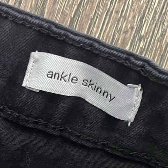 Social Standard By Sanctuary Ankle Skinny Jeans High Rise Black Camouflage Sz 6 - Picture 11 of 11